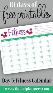 Day 5 Fitness Calendar I Heart Planners Workout Calendar Fitness Planner Printable Fitness Planner Stickers