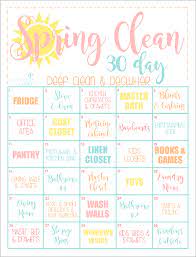A Fun Way To Deep Clean Your Home In 30 Days Use This 30 Day Spring Cleaning Schedule To Guide And Motivate You Cleaning Hacks Cleaning Calendar Deep Cleaning