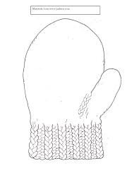 Blank Mitten Template Snow Crafts Winter Crafts Mittens Template