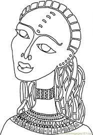 African American Printable Coloring Pages Free Printable Coloring Page African Woman Peoples Others African Art Projects African Art African Art For Kids