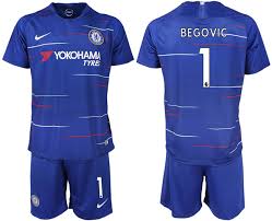 Embroidered type of team badge: 2019 19 Chelsea Fc 1 Begovic Home Soccer Jersey