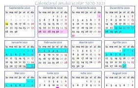 Calendarul Anului È™colar 2020 2021 In Format Printabil Cand Sunt Cele Patru VacanÈ›e Din Acest An È™colar Edupedu Ro