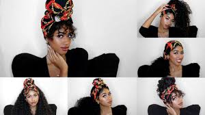 The weaves can either be glued directly onto your scalp, or they can be woven into tiny braids made by your natural hair. Easy Head Wrap Tutorial Big Curly Hair Friendly Youtube
