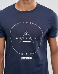 Asos Asos T Shirt With New Jersey Print In Navy If You Need Custom Clothing Made Feel Free To Asos T Shirts Shirt Design Inspiration Custom T Shirt Printing