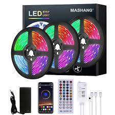 led smart strip lights 15m rgb bluetooth light strip music sync led strip 5m 10m 20m 2835 smd color changing led light strips kit with 40 keys ir remote for bed