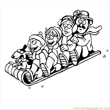 A sled is a vehicle to slide over snow and ice. Sledding Coloring Page For Kids Free Winter Sports Printable Coloring Pages Online For Kids Coloringpages101 Com Coloring Pages For Kids