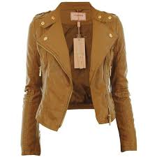 Diana New Womens Faux Leather Biker Gold Button Zip Crop Ladies Jacket Coat Leather Jackets Women Leather Look Jackets Cropped Faux Leather Jacket