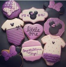Pin By Lynn Merron On Baby Minnie Baby Shower Sugar Cookies Decorated Baby Cookies