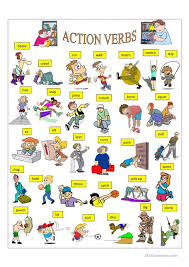 Picture Dictionary Verbs Action Verbs Actions Picture Dictionaries Elementary A1 Pre Intermediate English Verbs Learning English For Kids Action Verbs