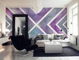 Sold and shipped by big dot of happiness. Wall Art Purple Bedroom Walls Bedroom Wall Geometric Wall Paint
