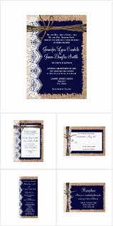 Navy Blue Burlap Lace Wedding Invitation Set Burlap Wedding Invitations Burlap Lace Wedding Wedding Invitation Sets