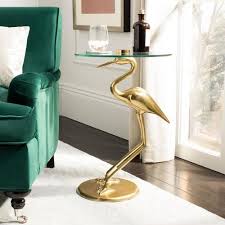 Safavieh Tori Gold Glass Round End Table Lowes Com In 2020 Glass End Tables End Tables Accent Side Table