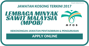 Full time, part time, internship. Jawatan Kosong Lembaga Minyak Sawit Malaysia Mpob Kerja Kosong Kerajaan