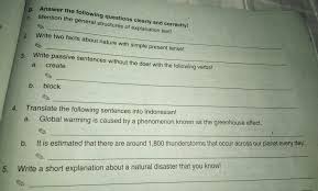 The greenhouse effect is the trapping of heat by a layer of gases surrounding the earth. Tolong Jawab No 1 5 Brainly Co Id
