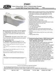 See zurn plumbing products group's products and suppliers. Extra Heavy Duty 750 Lb Antimicrobial Powder Coated Wall Zurn