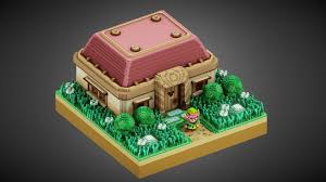 Zelda 3d Voxel Art By Sir Carma 3d Model Isometric Art Isometric Art