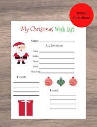 Kids Christmas List 2021 Template Children S Christmas Wish List In 2021 Christmas Wishes Kids Christmas List Childrens Christmas