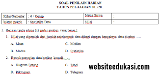 Soal Ph Matematika Kelas 6 Bab Statistika Data Websiteedukasi Com