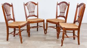 Ethan Allen Rush Bottom Chairs Set Four 4 Chair Set Chair Side Chairs