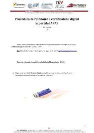 Procedura de reinnoire a certificatului digital la portalul anaf. Procedura De Reinnoire A Certificatului Digital La Portalul Digisign