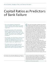 There are different leverage ratios such as. Pdf Capital Ratios As Predictors Of Bank Failure