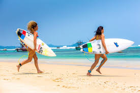 She gets sponsored by chiemsee, a longtime famous windsurf and surfing brand. Janni Honscheid And Sylvi Bodi Getting Ready To Paddle Out In Paradise Surf Trip Surfing Surfer Girl