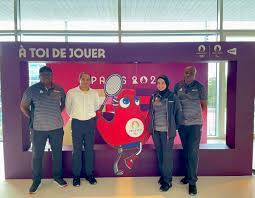 Great participation from our Technical Officials in the Paris Paralympic  Games 💪💪 From left: Harrison Nyirenda (🇿🇲 ZAM), Faadil Sayed (🇲🇺  MRI), Manar Ali (🇪🇬 EGY), Gagothata Modigela (🇧🇼 BOT) and Emmanuel