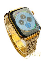 Certificate of authenticity is available upon request.5year warranty on gold plating, 24k gold plated stainless steel genuine watch 24k Gold 44mm Apple Watch Series 4 Custom