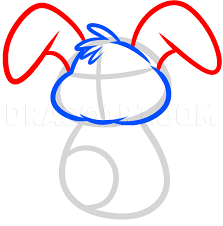 This will be the base of the ears. How To Draw An Easter Rabbit Step By Step Drawing Guide By Dawn Dragoart Com