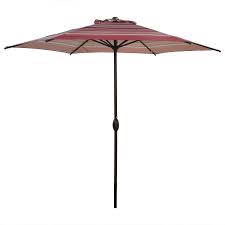 I am very pleased with this umbrella. Amazon Com Abba Patio 9ft Striped Patio Umbrella Outdoor Umbrella Patio Market Table Umbrella With Push Button Tilt And Crank For Garden Lawn Deck Backyard Pool Red Stripe Garden