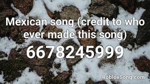 This is the music code for mexican bands by merle haggard and the song id is as mentioned above. Mexican Song Credit To Who Ever Made This Song Roblox Id Roblox Music Codes