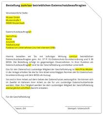 Verbunden ist damit ein rechtlicher status, der sie von anderen arbeitnehmern unterscheidet und in mancherlei hinsicht sogar einschränkt. Richtige Bestellung Datenschutzbeauftragter Dsb Dsgvo Vorlagen