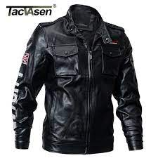 Tacvasen Winter Men Tactical Leather Jacket Slim Army Pilot Jacket Motorcycletd Qzqq 011 58 99 Leather Jacket Men Mens Jackets Jackets Men Fashion