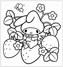 White animal wearing pink hat illustration, my melody hello kitty sanrio kuromi character, hello kitty, white, sticker png. My Melody Coloring Pages Best Coloring Pages For Kids