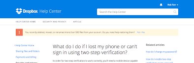Dropbox When You Visit The Dropbox Support Website Having Recently Deleted Or Modified A Large Number Of Files In Your Account Supportive Accounting Dropbox