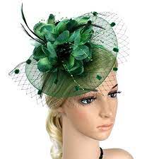 Amazonsmile Big Flower Headband Netting Mesh Hair Band Cocktail Hat Party Fascinator Deep Green One Size Cl Fascinator Hairstyles Hat Hairstyles Fascinator