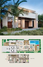 All Bedrooms Are Upstairs But Downstairs Is Designed To Be An Entertainer S Dream Floorplan Vacatio House Blueprints Modern House Plans Modern House Design