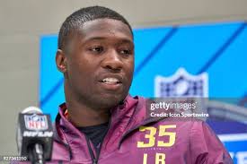 Indiana linebacker Chris Covington answers questions from the media... News  Photo
