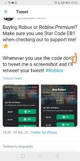 We'll keep this list updated so that you can view it on the go. Evan Zirschky Auf Twitter Buying Robux Or Roblox Premium Make Sure You Use Star Code Eb1 When Checking Out To Support Me Whenever You Use The Code Don T To Tweet Me A