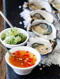 Thai Oysters With A Lime And Cucumber Granita Cooked Oysters Oyster Recipes Grilled Oysters