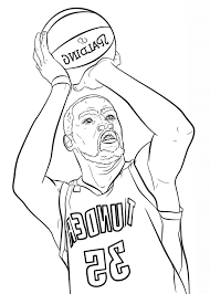 Kevin Durant Spalding Coloring Page In 2020 Coloring Pages Free Coloring Pages Free Coloring