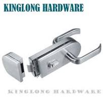 [Hot Item] Zinc Alloy Glass Door Hardware Fitting Frameless Glass Door Lock with Handle