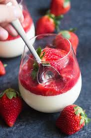 Vanilla Panna Cotta With Strawberry Sauce Recipe Girl Recipe Strawberry Sauce Vanilla Recipes Recipes
