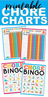 free printable chore charts for kids play party plan