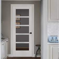 Jeld Wen 32 In X 80 In Moda Primed Pmc1055 Solid Core Wood Interior Door Slab W Clear Glass Thdjw221100073 The Home Depot In 2021 Wood Doors Interior Solid Wood Interior Door Doors Interior