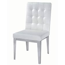 white faux leather dining room chairs