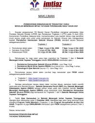 Bagi kemasukan ke sbp untuk tingkatan satu dibuka pada bulan september 2020. Hebahan Permohonan Sm Imtiaz Yt Kuala Terengganu Facebook