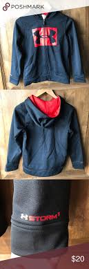 boys under armour zip hoodie jacket worn once like new