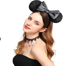 Japan Tokyo Disney Parks Resort Ribbon Black Headband Minnie Mouse Ears  2024