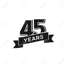 Vector 45 Jaar Verjaardag Logo Geisoleerde Zwart Logo 45e Jubileum Op Witte Achtergrond Royalty Vrije Cliparts Vectoren En Stock Illustratie Image 96893532